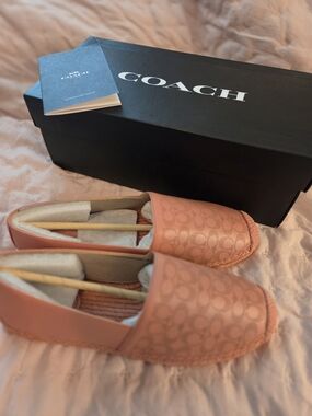 Coach Carley Candy Pink Signature Espadrille Flats